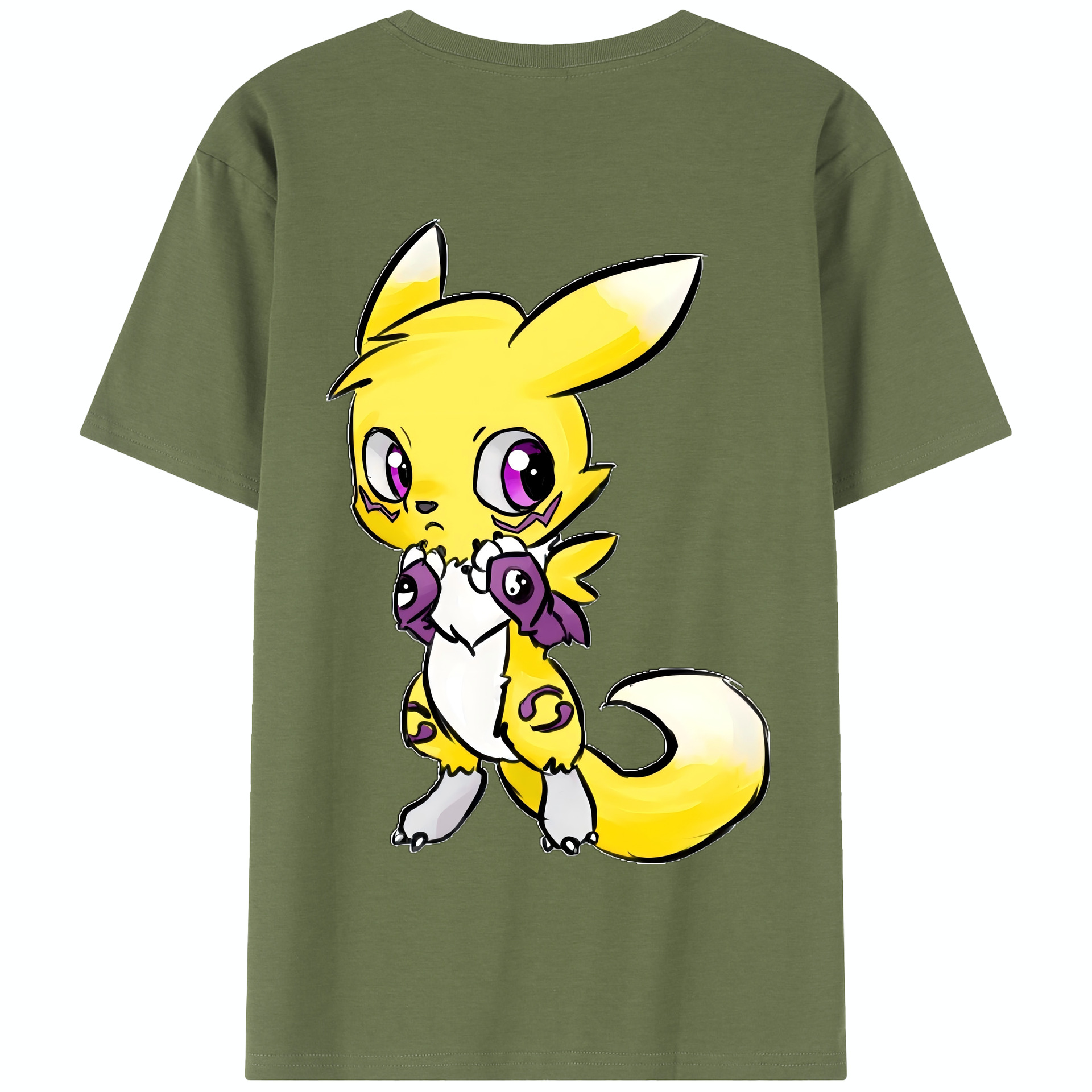 （画像用） Digimon デジタルモンスター/デジモン 綿100％半袖Tシャツ（背面プリント）